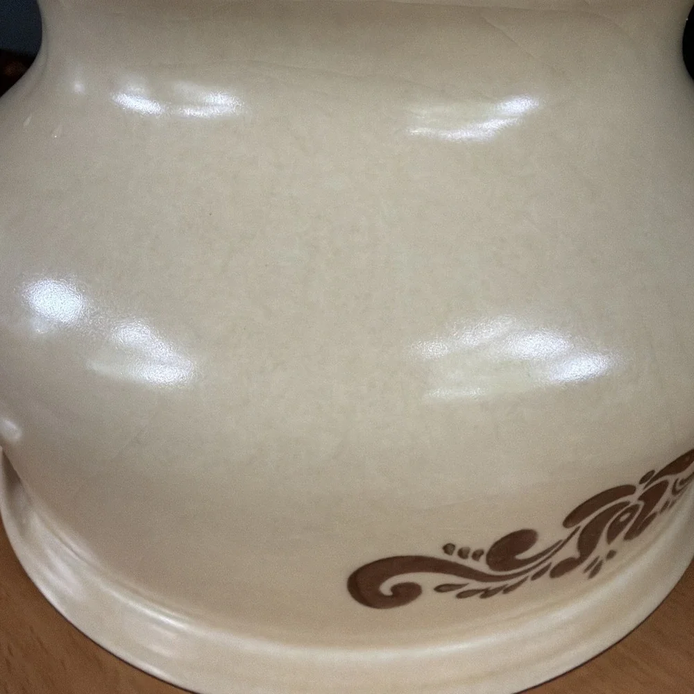 Pfaltzgraff Soup‎ Tureen with Lid Stoneware Beige Vintage Brown G-160